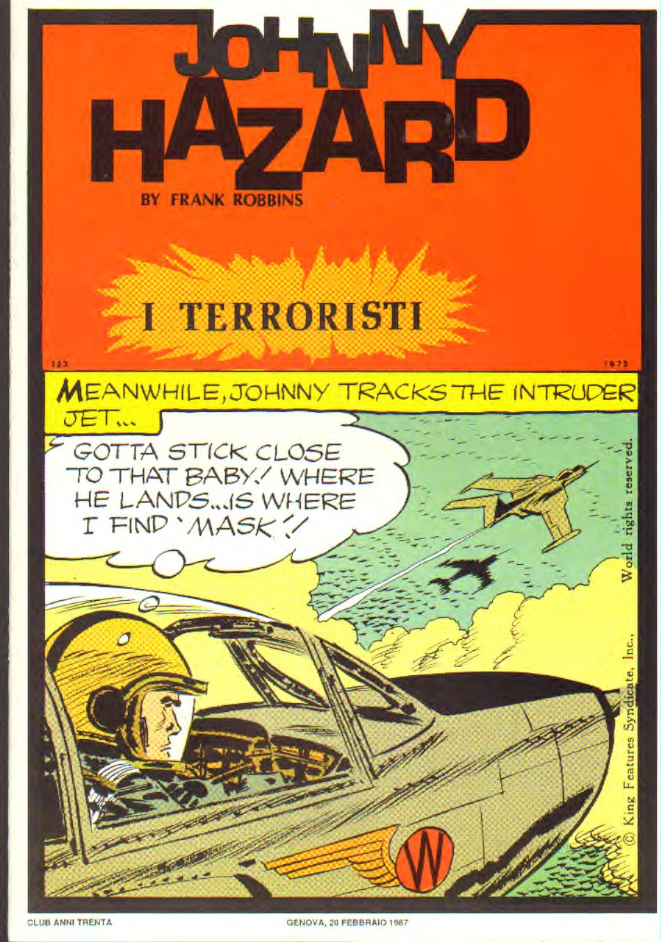 Johnny Hazard strisce giornaliere cronologica n.123