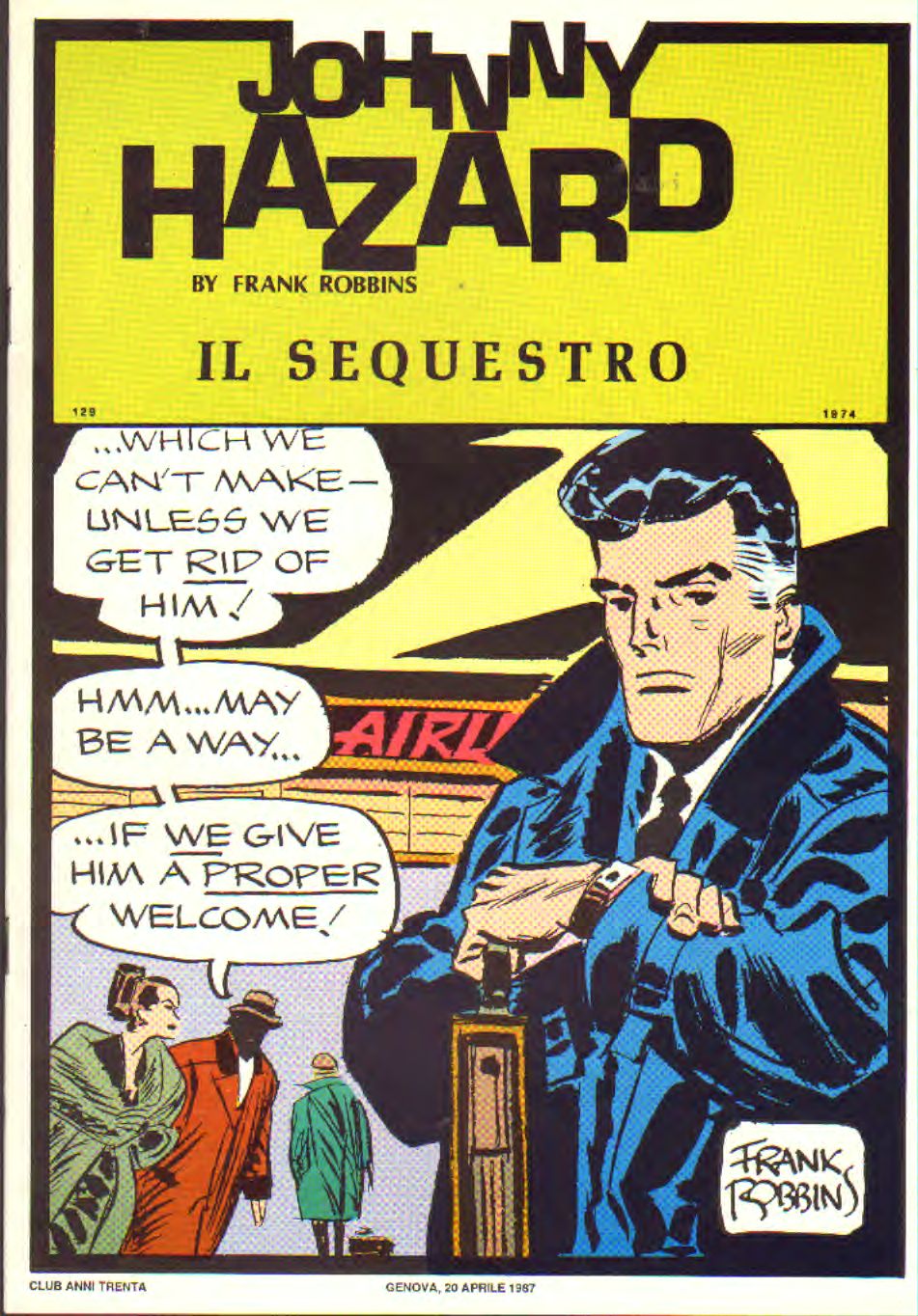 Johnny Hazard strisce giornaliere cronologica n.129