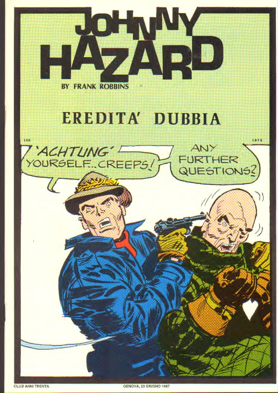 Johnny Hazard strisce giornaliere cronologica n.135