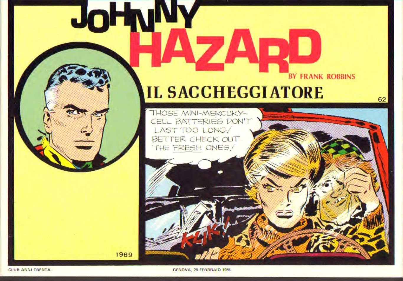 Johnny Hazard II serie colori tavole domenicali cronologica n.62