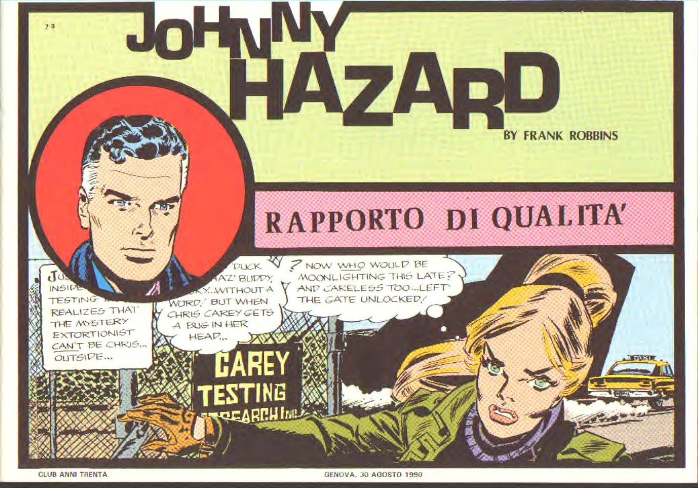 Johnny Hazard II serie colori tavole domenicali cronologica n.73