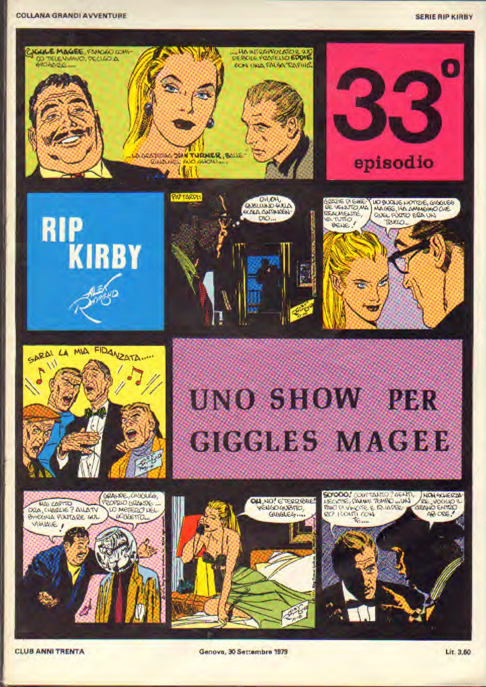 Rip Kirby - Uno show per Giggles Magee