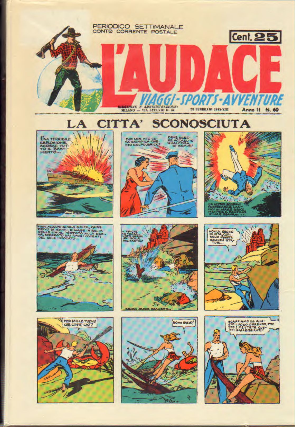 LAudace di Lotario Vecchi - Vol I - 1935/1 dal n 60 al n 79 - v