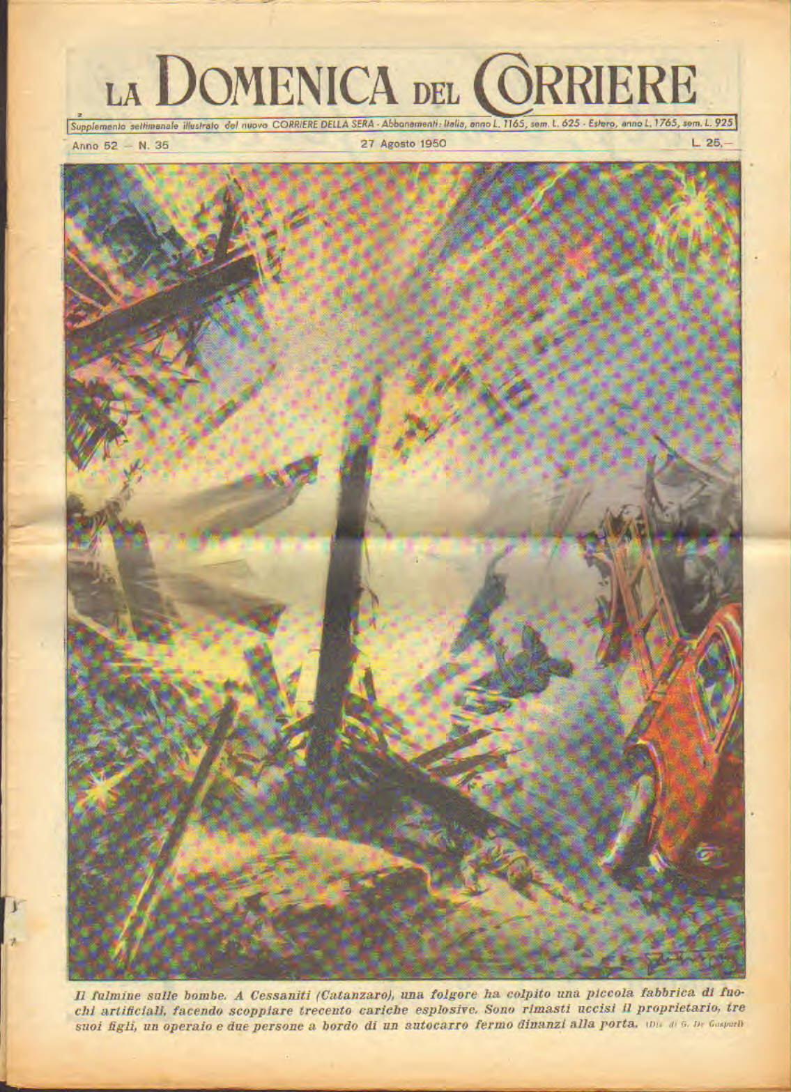 Domenica del corriere anno 52 n.35 del 27 agosto 1950
