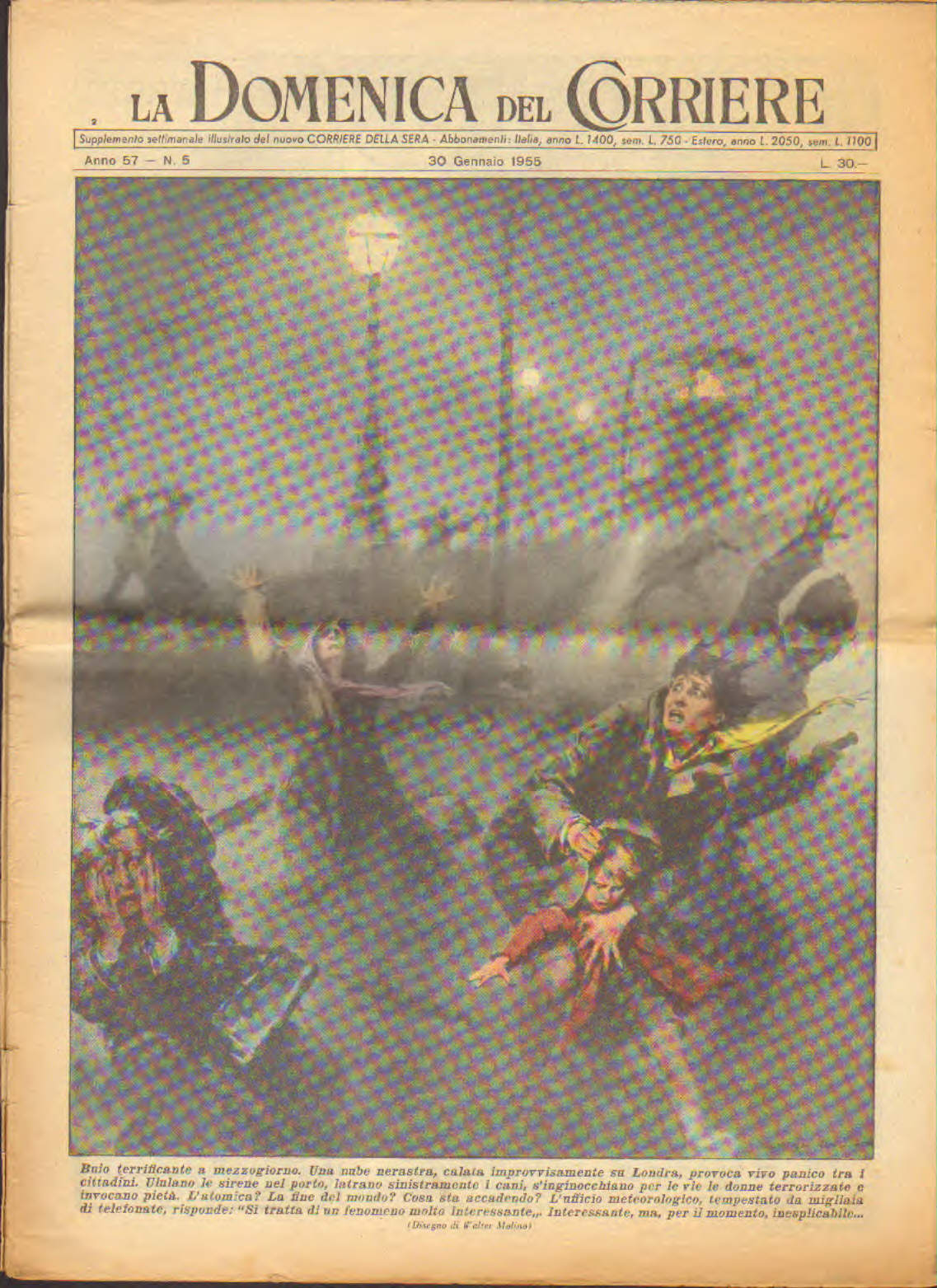 Domenica del corriere anno 57 n.5 del 30 gennaio 1955
