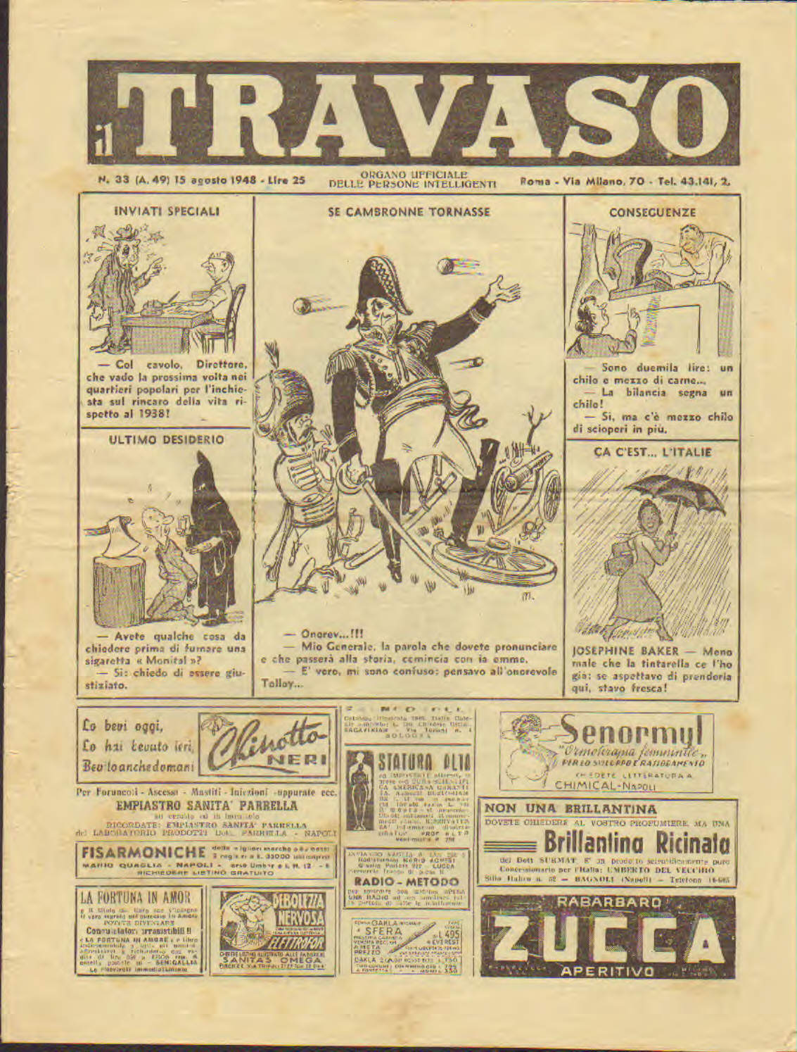 Il Travaso n.33 del 15 agosto 1948